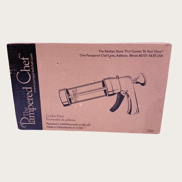Pampered Chef Cookie Press 1525 Complete 16 Discs Original Box - Picture 1 of 3